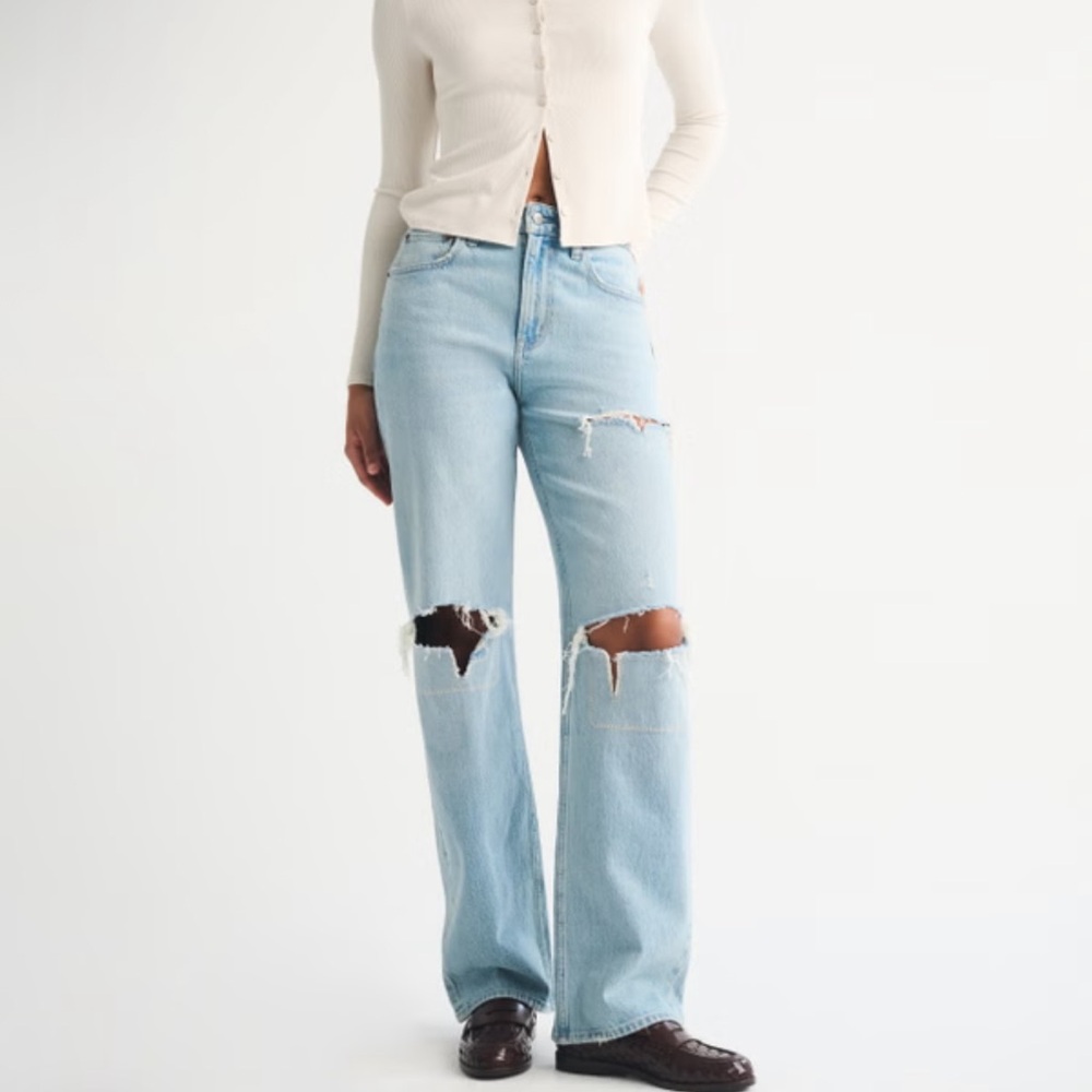 Abercrombie The Dad High Rise Curve Love Jeans